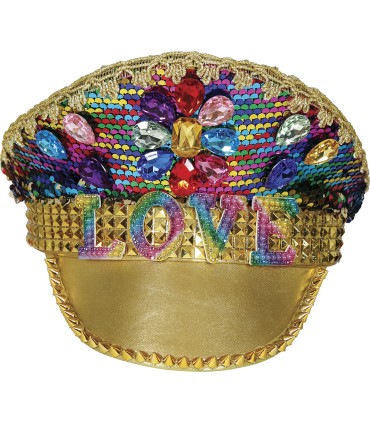 GORRA POLICIA ORO LOVE PEDRERIA